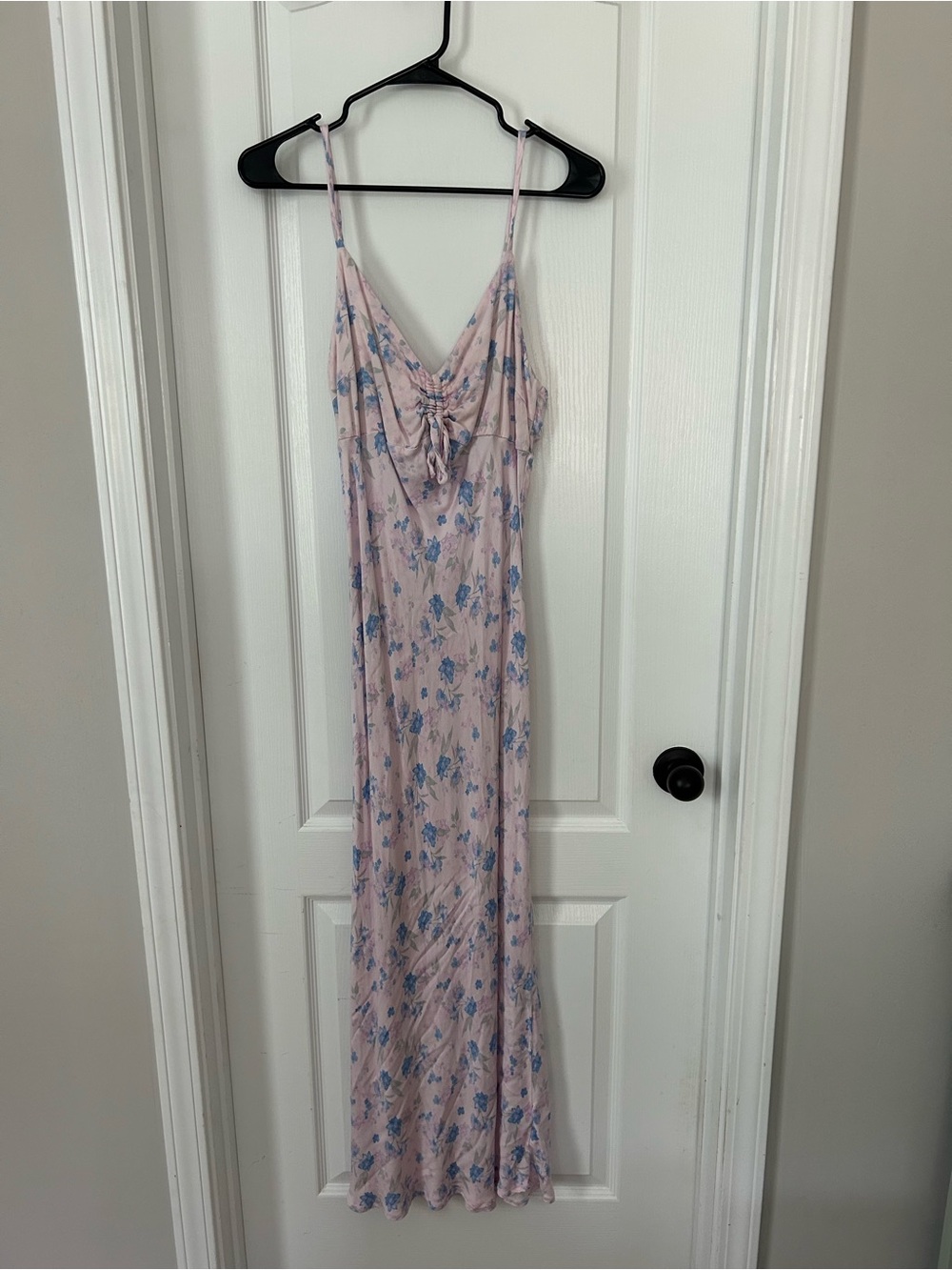 wild fable Pink Dress with Blue Floral Detail